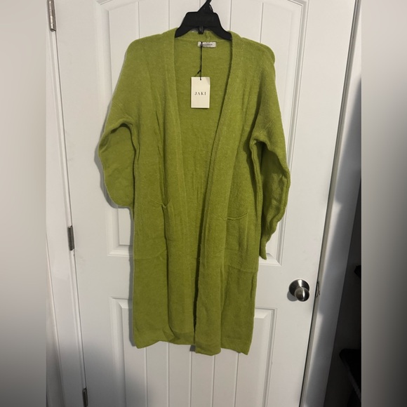 Lime Open-Front Cardigan - Picture 5 of 6